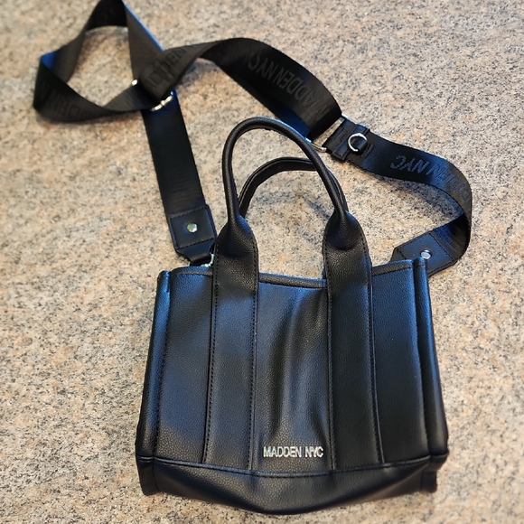 Madden NYC Women's Double Handle with Crossbody Strap, Black - Picture 1 of 4